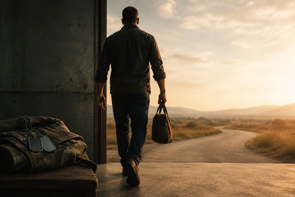 Veteran walking toward a new chapter after service